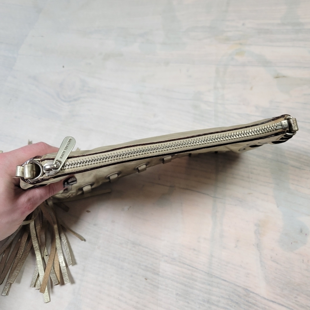 Vintage Michael Kors Gold Clutch Bag - Picture 7 of 11